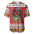 Personalized Romania Christmas Baseball Jersey Romanian Folk Mask - Wonder Print Shop