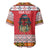 Personalized Romania Christmas Baseball Jersey Romanian Folk Mask - Wonder Print Shop