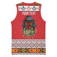 Personalized Romania Christmas Basketball Jersey Romanian Folk Mask - Wonder Print Shop