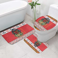 Personalized Romania Christmas Bathroom Set Romanian Folk Mask - Wonder Print Shop