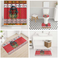 Personalized Romania Christmas Bathroom Set Romanian Folk Mask - Wonder Print Shop