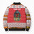 Personalized Romania Christmas Bomber Puffer Jacket Romanian Folk Mask - Wonder Print Shop