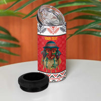 Personalized Romania Christmas 4 in 1 Can Cooler Tumbler Romanian Folk Mask - Wonder Print Shop