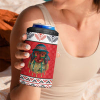 Personalized Romania Christmas 4 in 1 Can Cooler Tumbler Romanian Folk Mask - Wonder Print Shop