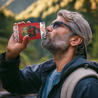 Personalized Romania Christmas 4 in 1 Can Cooler Tumbler Romanian Folk Mask - Wonder Print Shop