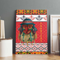 Personalized Romania Christmas Canvas Wall Art Romanian Folk Mask - Wonder Print Shop