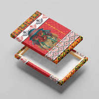 Personalized Romania Christmas Canvas Wall Art Romanian Folk Mask - Wonder Print Shop