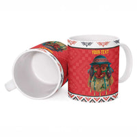 Personalized Romania Christmas Ceramic Mug Romanian Folk Mask - Wonder Print Shop