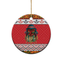 Personalized Romania Christmas Ceramic Ornament Romanian Folk Mask - Wonder Print Shop