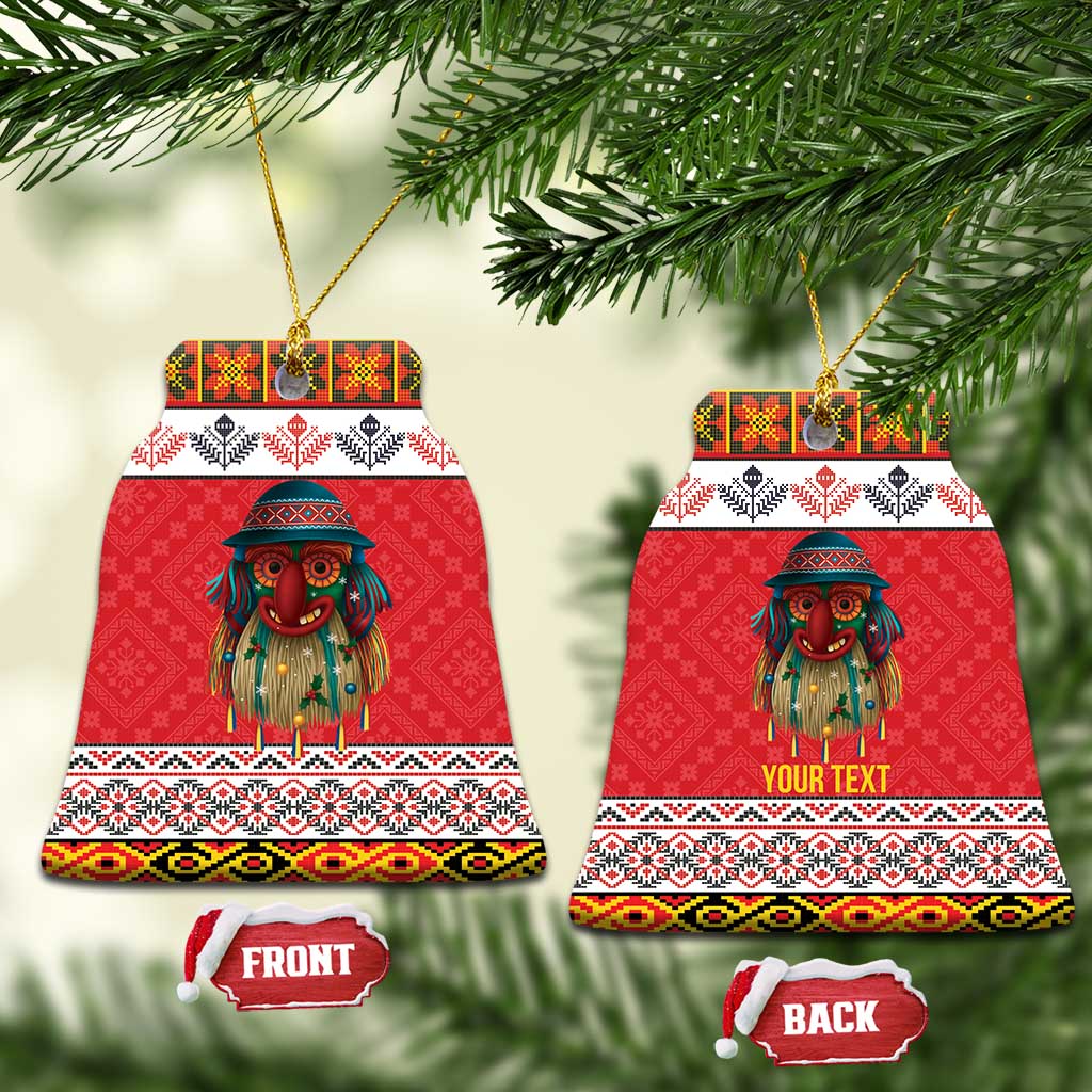 Personalized Romania Christmas Ceramic Ornament Romanian Folk Mask - Wonder Print Shop