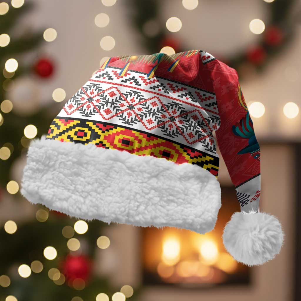 Personalized Romania Christmas Santa Hat Romanian Folk Mask - Wonder Print Shop