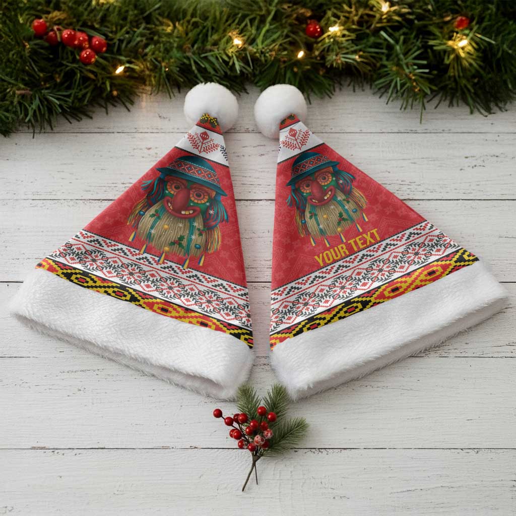 Personalized Romania Christmas Santa Hat Romanian Folk Mask - Wonder Print Shop