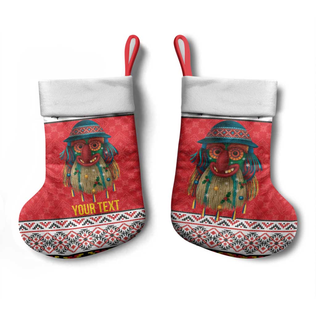 Personalized Romania Christmas Christmas Stocking Romanian Folk Mask - Wonder Print Shop