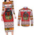 Personalized Romania Christmas Couples Matching Long Sleeve Bodycon Dress and Long Sleeve Button Shirt Romanian Folk Mask - Wonder Print Shop