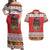 Personalized Romania Christmas Couples Matching Off Shoulder Maxi Dress and Hawaiian Shirt Romanian Folk Mask - Wonder Print Shop
