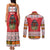 Personalized Romania Christmas Couples Matching Tank Maxi Dress and Long Sleeve Button Shirt Romanian Folk Mask - Wonder Print Shop