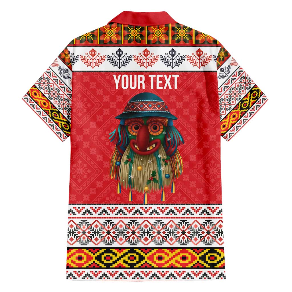 Personalized Romania Christmas Family Matching Long Sleeve Bodycon Dress and Hawaiian Shirt Romanian Folk Mask - Wonder Print Shop