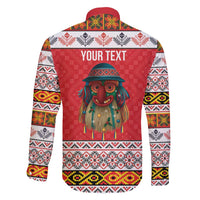 Personalized Romania Christmas Family Matching Long Sleeve Bodycon Dress and Hawaiian Shirt Romanian Folk Mask - Wonder Print Shop