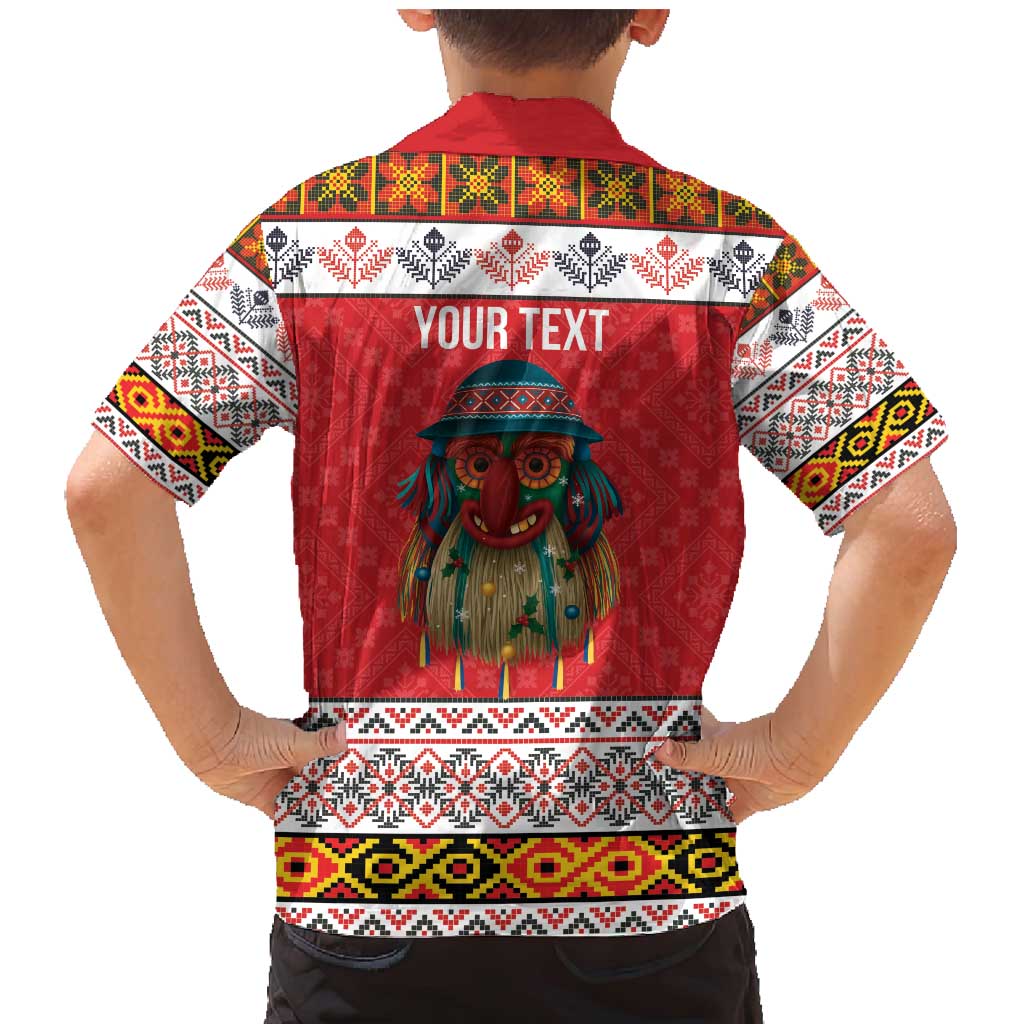 Personalized Romania Christmas Family Matching Mermaid Dress and Hawaiian Shirt Romanian Folk Mask - Wonder Print Shop