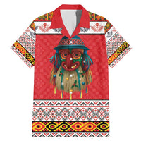 Personalized Romania Christmas Family Matching Mermaid Dress and Hawaiian Shirt Romanian Folk Mask - Wonder Print Shop