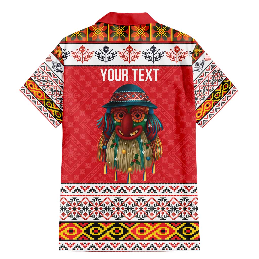 Personalized Romania Christmas Family Matching Mermaid Dress and Hawaiian Shirt Romanian Folk Mask - Wonder Print Shop