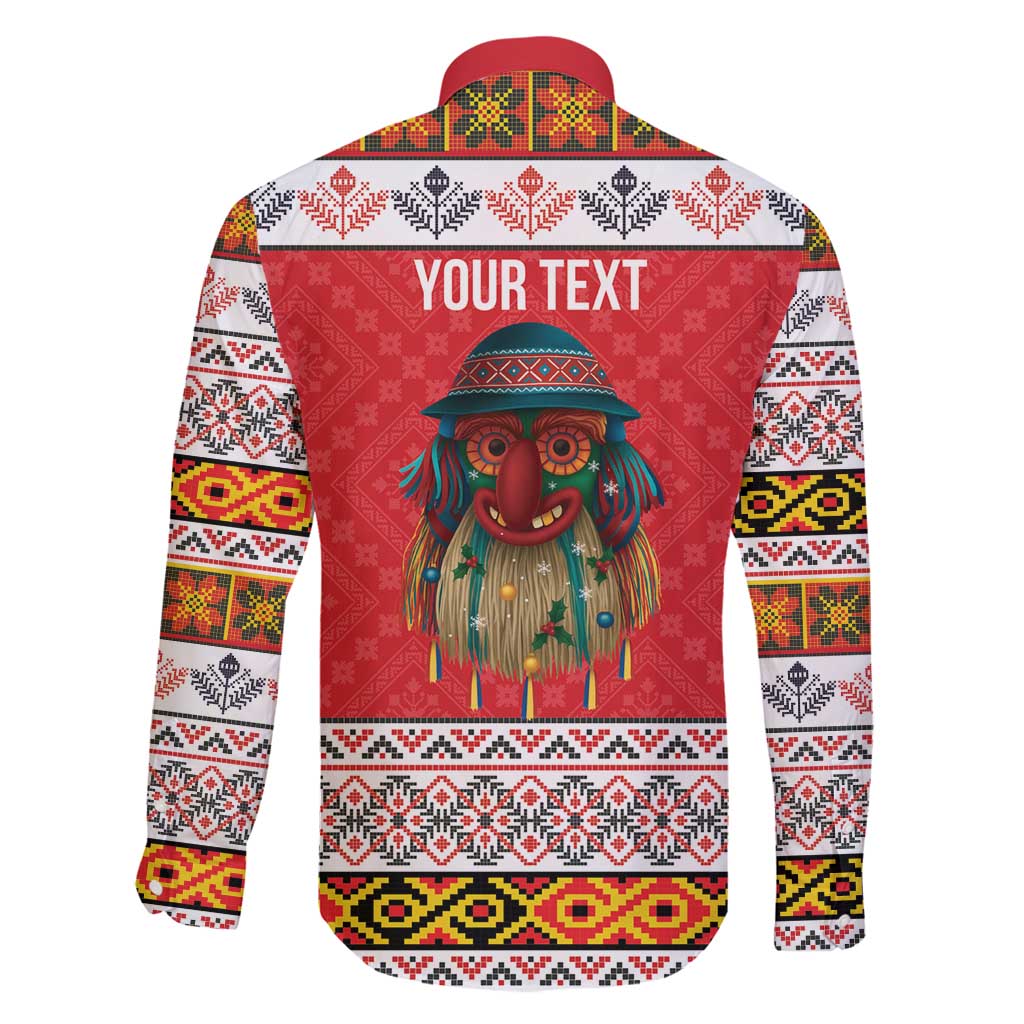 Personalized Romania Christmas Family Matching Off Shoulder Maxi Dress and Hawaiian Shirt Romanian Folk Mask - Wonder Print Shop