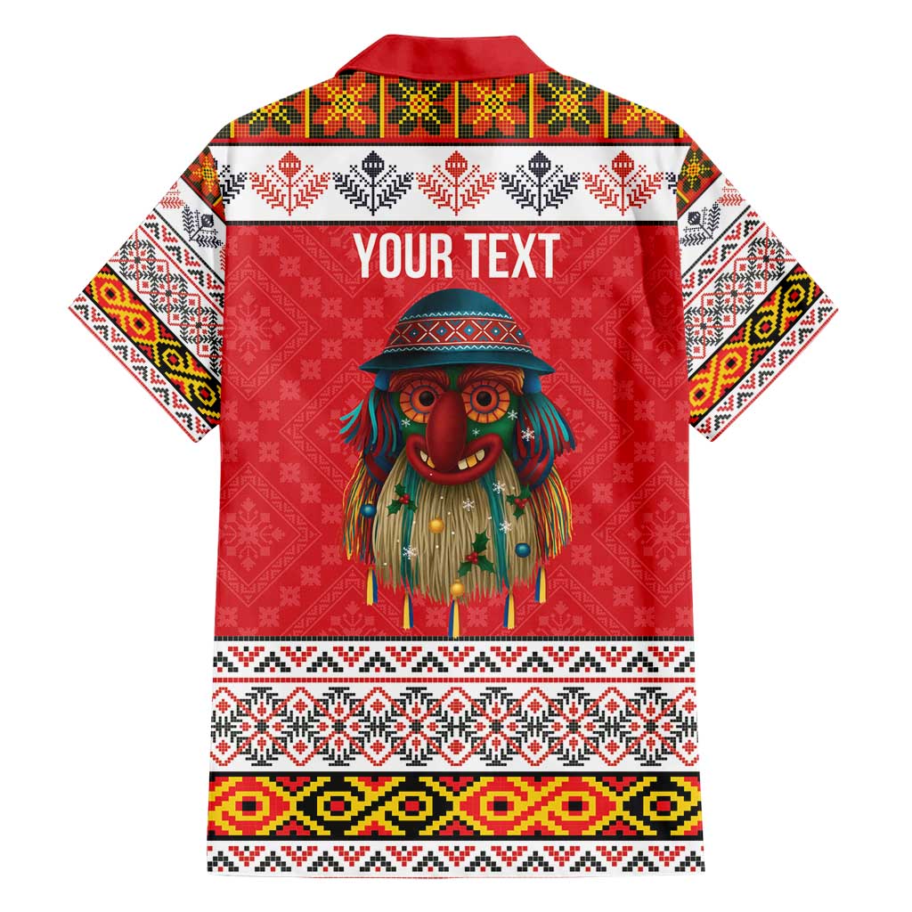 Personalized Romania Christmas Family Matching Short Sleeve Bodycon Dress and Hawaiian Shirt Romanian Folk Mask - Wonder Print Shop