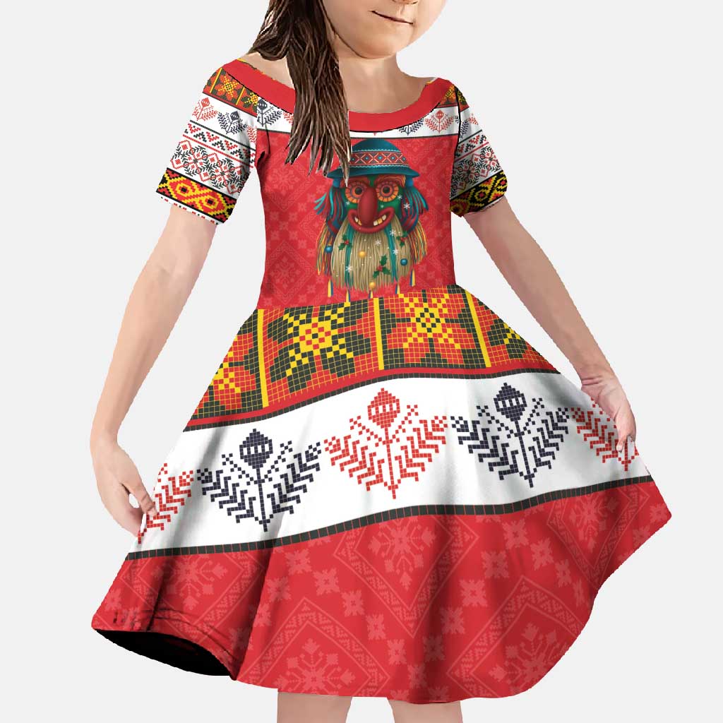 Personalized Romania Christmas Family Matching Tank Maxi Dress and Hawaiian Shirt Romanian Folk Mask - Wonder Print Shop