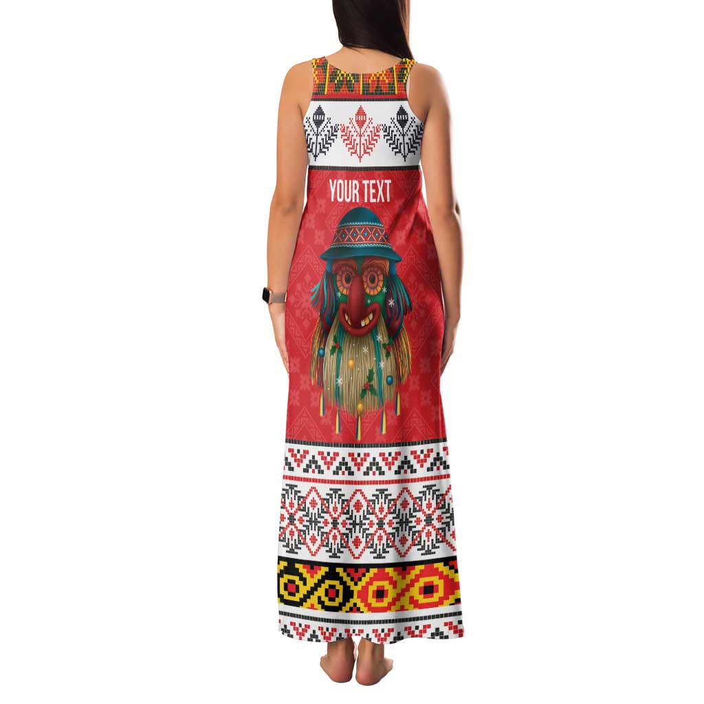 Personalized Romania Christmas Family Matching Tank Maxi Dress and Hawaiian Shirt Romanian Folk Mask - Wonder Print Shop