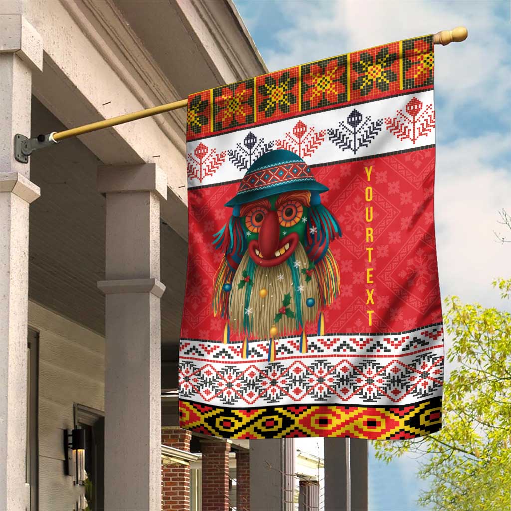 Personalized Romania Christmas Garden Flag Romanian Folk Mask - Wonder Print Shop