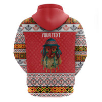 Personalized Romania Christmas Hoodie Romanian Folk Mask - Wonder Print Shop
