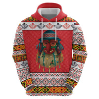 Personalized Romania Christmas Hoodie Romanian Folk Mask - Wonder Print Shop