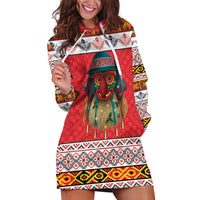 Personalized Romania Christmas Hoodie Dress Romanian Folk Mask - Wonder Print Shop