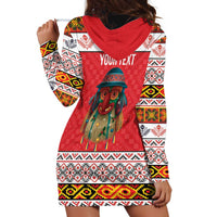 Personalized Romania Christmas Hoodie Dress Romanian Folk Mask - Wonder Print Shop