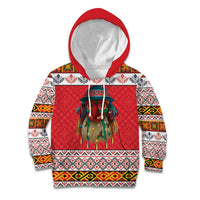 Personalized Romania Christmas Kid Hoodie Romanian Folk Mask - Wonder Print Shop