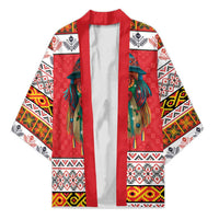 Personalized Romania Christmas Kimono Romanian Folk Mask - Wonder Print Shop