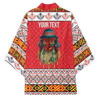Personalized Romania Christmas Kimono Romanian Folk Mask - Wonder Print Shop