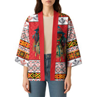 Personalized Romania Christmas Kimono Romanian Folk Mask - Wonder Print Shop