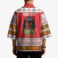 Personalized Romania Christmas Kimono Romanian Folk Mask - Wonder Print Shop