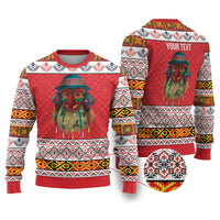 Personalized Romania Christmas Ugly Christmas Sweater Romanian Folk Mask - Wonder Print Shop