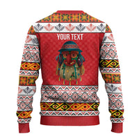 Personalized Romania Christmas Ugly Christmas Sweater Romanian Folk Mask - Wonder Print Shop