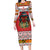Personalized Romania Christmas Long Sleeve Bodycon Dress Romanian Folk Mask - Wonder Print Shop