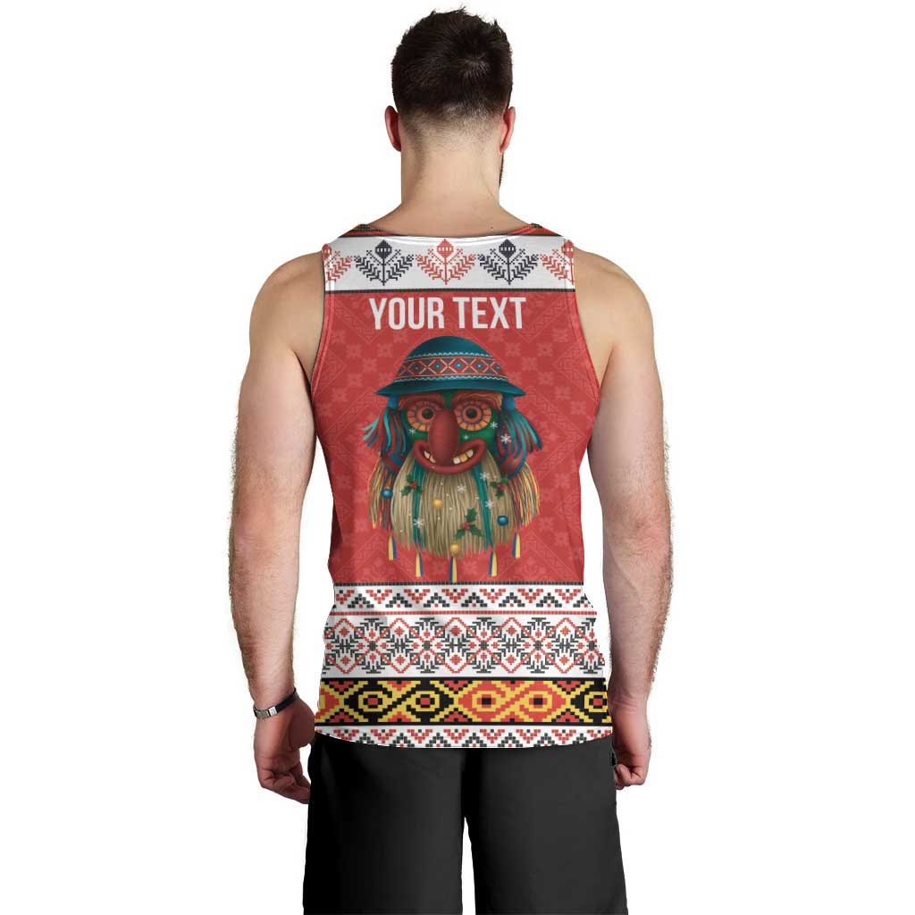 Personalized Romania Christmas Men Tank Top Romanian Folk Mask - Wonder Print Shop
