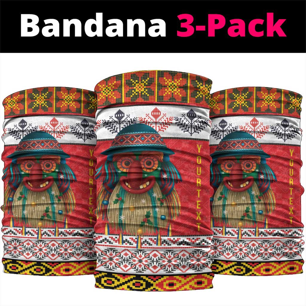 Personalized Romania Christmas Neck Gaiter Romanian Folk Mask - Wonder Print Shop