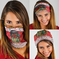 Personalized Romania Christmas Neck Gaiter Romanian Folk Mask - Wonder Print Shop