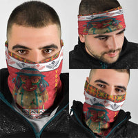 Personalized Romania Christmas Neck Gaiter Romanian Folk Mask - Wonder Print Shop