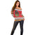 Personalized Romania Christmas Off Shoulder Sweater Romanian Folk Mask - Wonder Print Shop