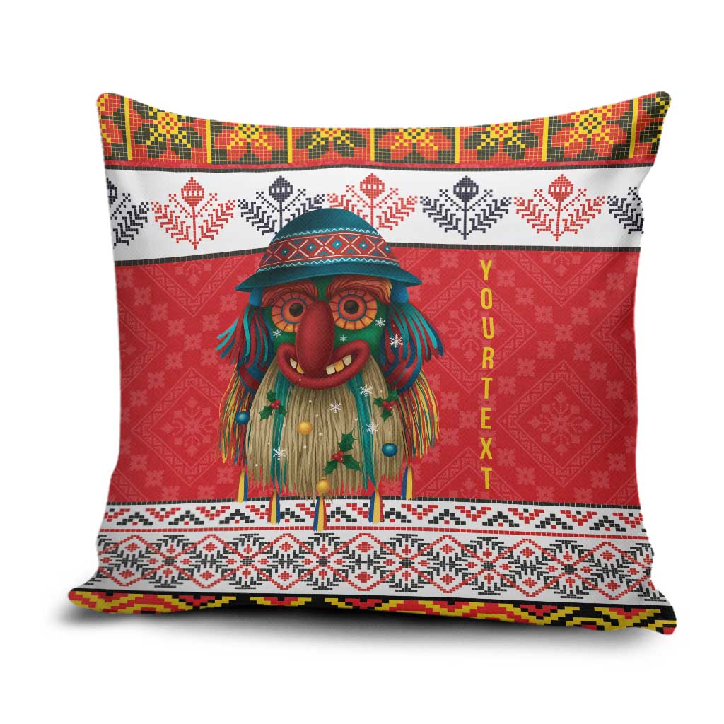 Personalized Romania Christmas Pillow Cover Romanian Folk Mask - Wonder Print Shop