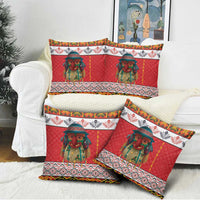 Personalized Romania Christmas Pillow Cover Romanian Folk Mask - Wonder Print Shop