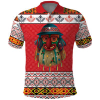 Personalized Romania Christmas Polo Shirt Romanian Folk Mask - Wonder Print Shop
